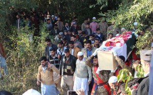 Funeral ceremony of army soldier in Pakistan