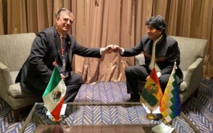 marcelo ebrard se reune con evo morales