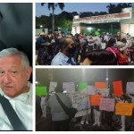 Maestros de Chiapas retienen a López Obrador e impiden su ingreso a la conferencia matutina