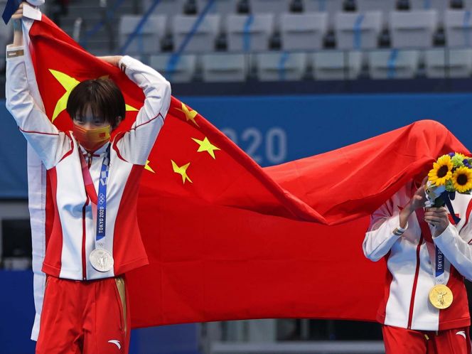 Chen Yuxi totalizó 425.40 puntos para colgarse la medalla de plata en la plataforma 10 metros de los Juegos Olímpicos de Tokio