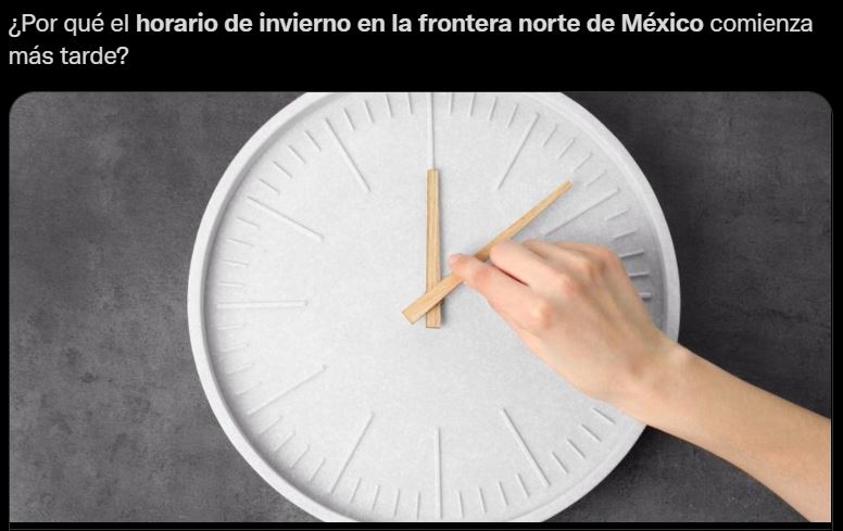 horario de invierno en la frontera norte de México
