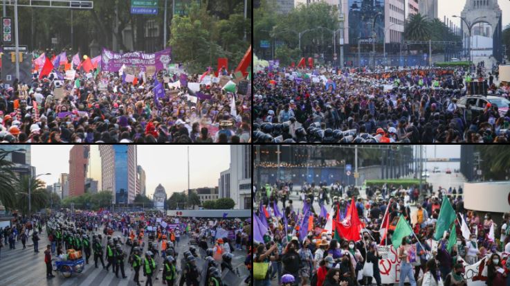 La marcha en la CDMX contra la violencia de género