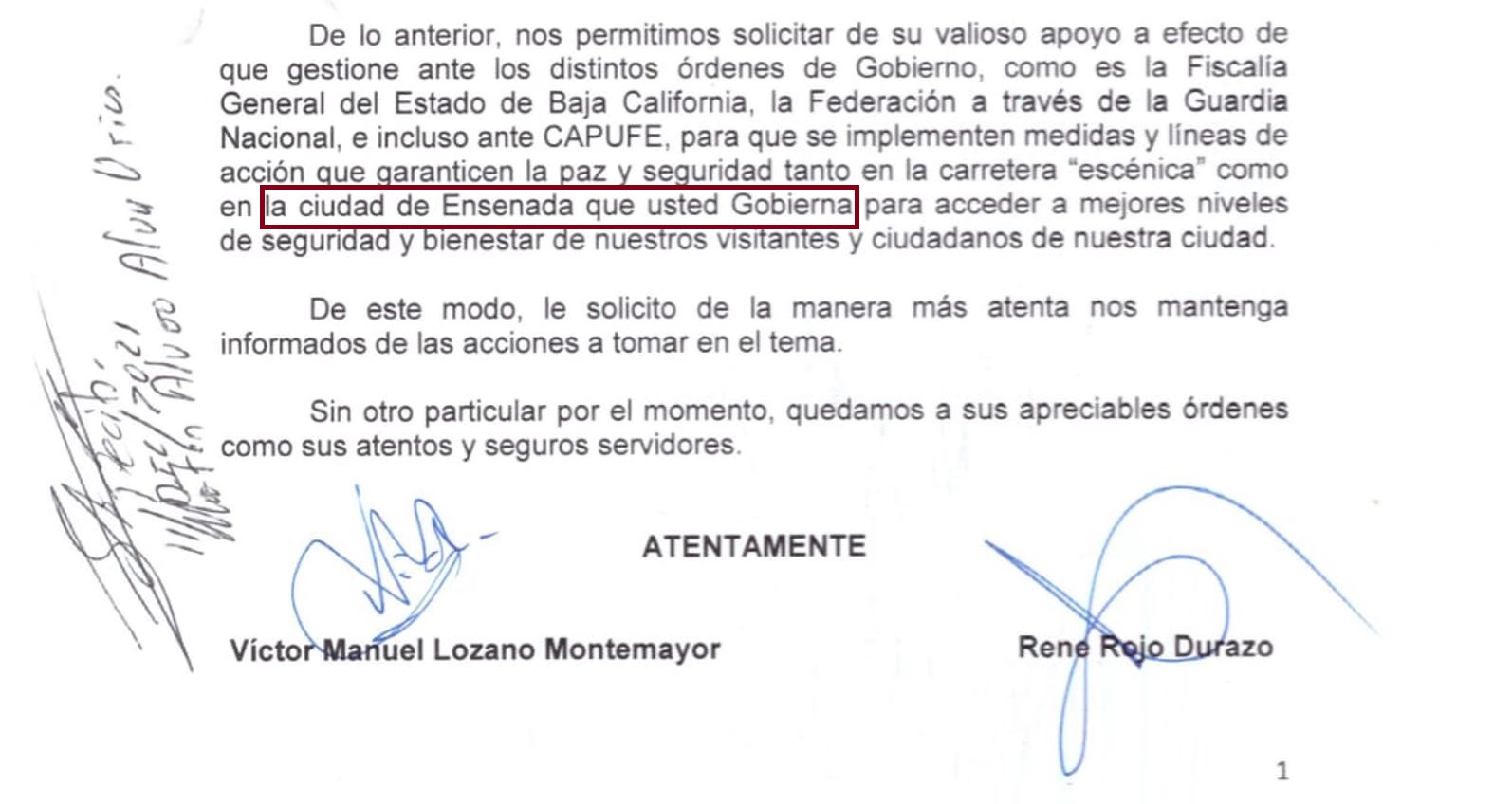 Firmantes piden seguridad