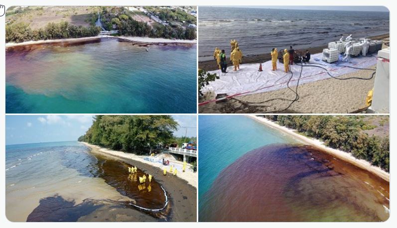 Tailandia declara el estado de emergencia por un vertido de entre 20 y 50 toneladas de crudo