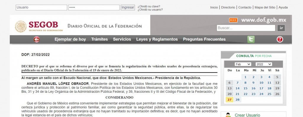 2022-02-27 06_20_03-DOF - Diario Oficial de la Federación