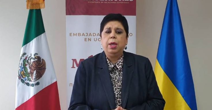 Embajadora de México en Ucrania, Olga García Guillén - Foto Twitter