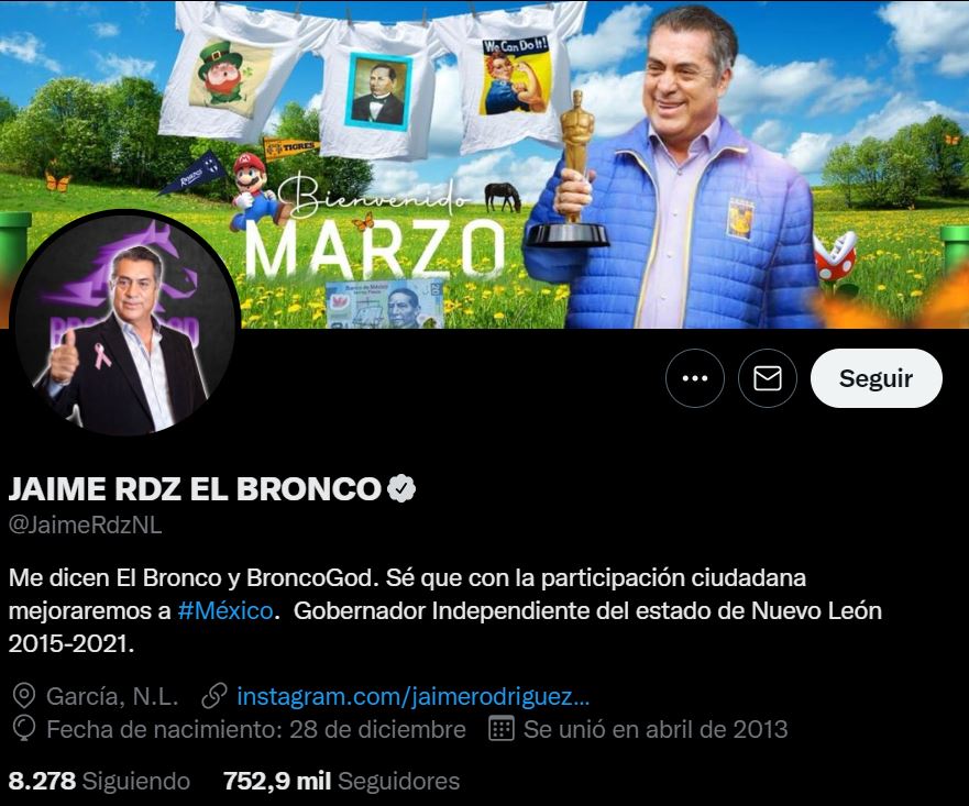 JAIME RDZ EL BRONCO en Twitter