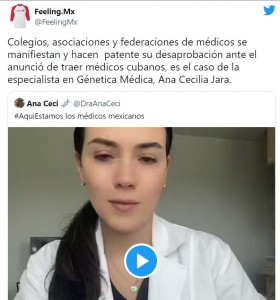 Protestan por médicos cubanos