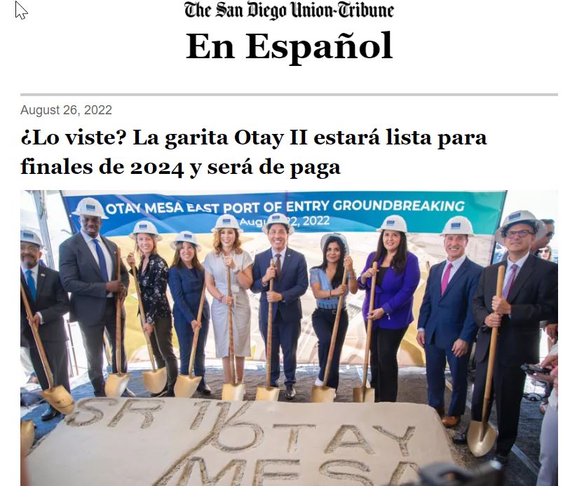 Foto y Fuente - San Diego Union Tribune