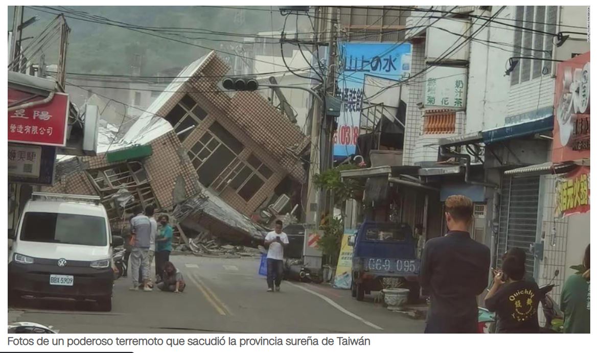 Terremoto de magnitud 6,9 en Taiwán generó alertas de tsunami - Foto CNN