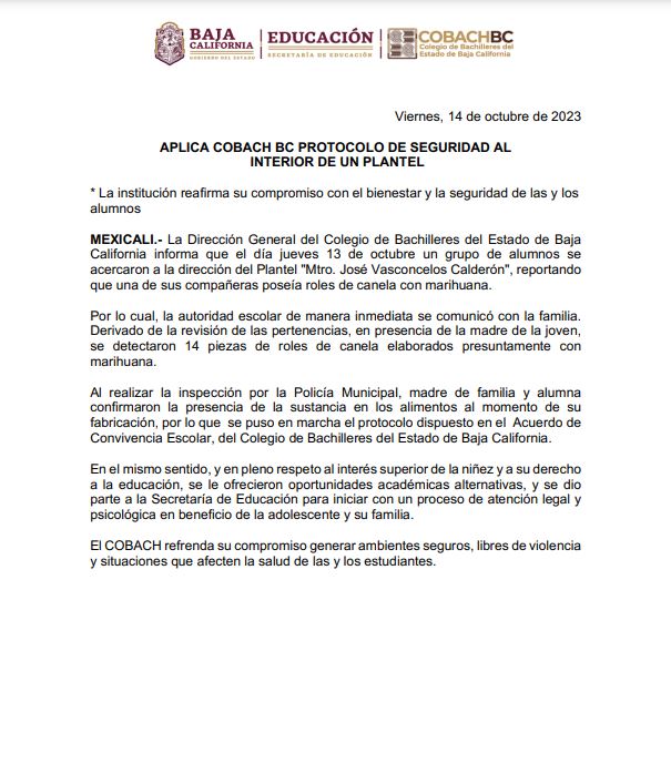 Boletin COBACH BC