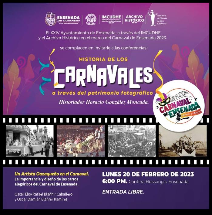 Invitan a conferencia del carnaval ensenadense con fotos y conferencias