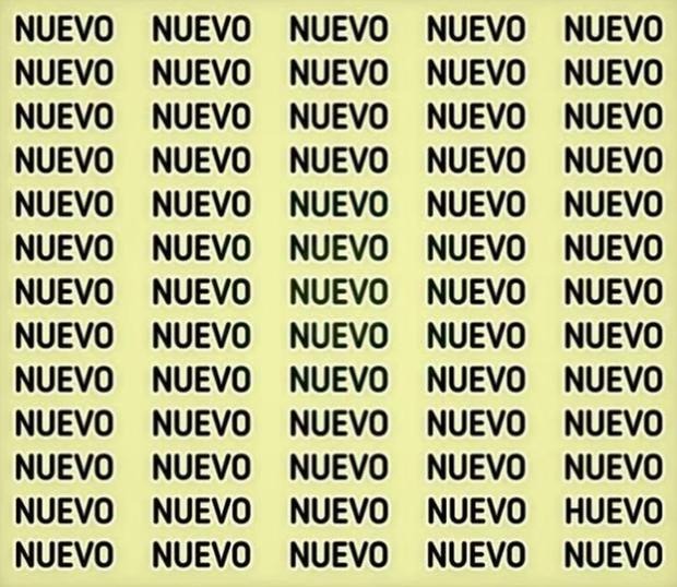 Reto visual huevo