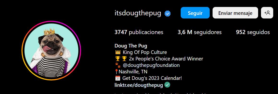 Doug The Pug (@itsdougthepug) en Instagram