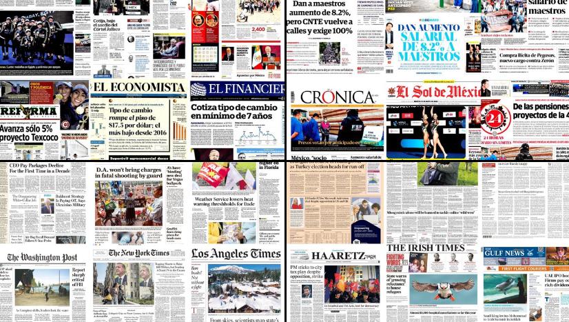 Te compartimos las primeras planas de hoy lunes