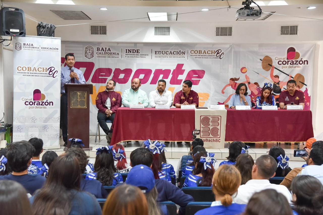 COLABORAN COBACH BC E INDE BC EN EL FOMENTO DEPORTIVO DE LAS Y LOS ESTUDIANTES 6-7