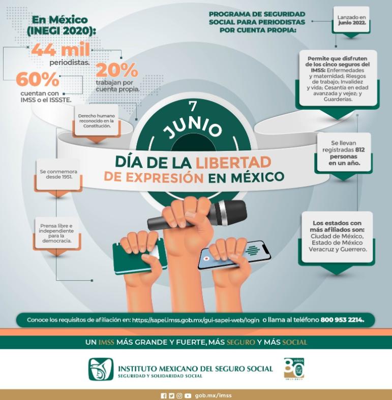 IMSS comparte infografía con motivo del 7 de junio en México - foto de Twitter