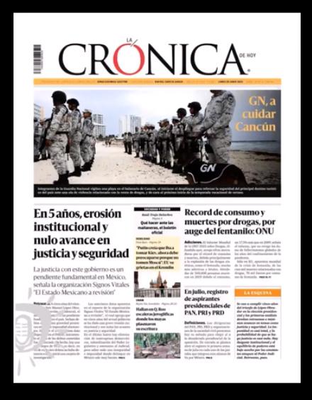 Las primeras planas en VIDEO YouTube 26-06-23
