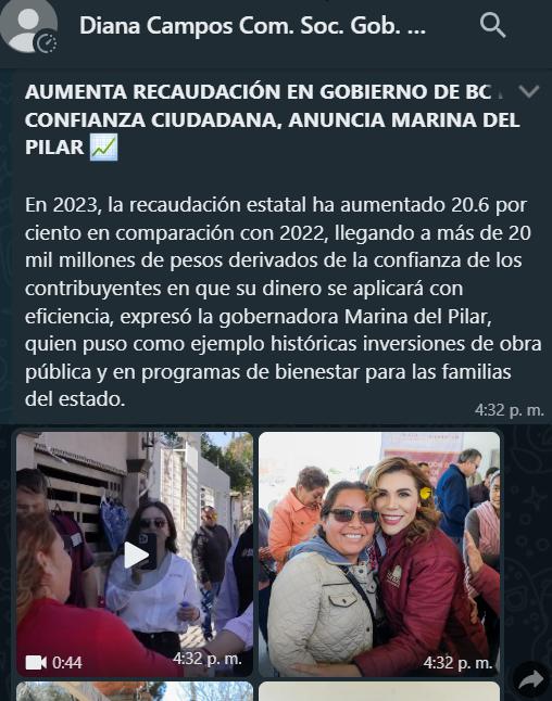 Aumenta recaudación, dice Marina del Pilar