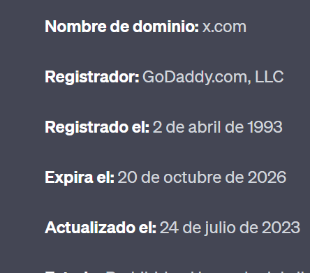 Consulta de Dominio