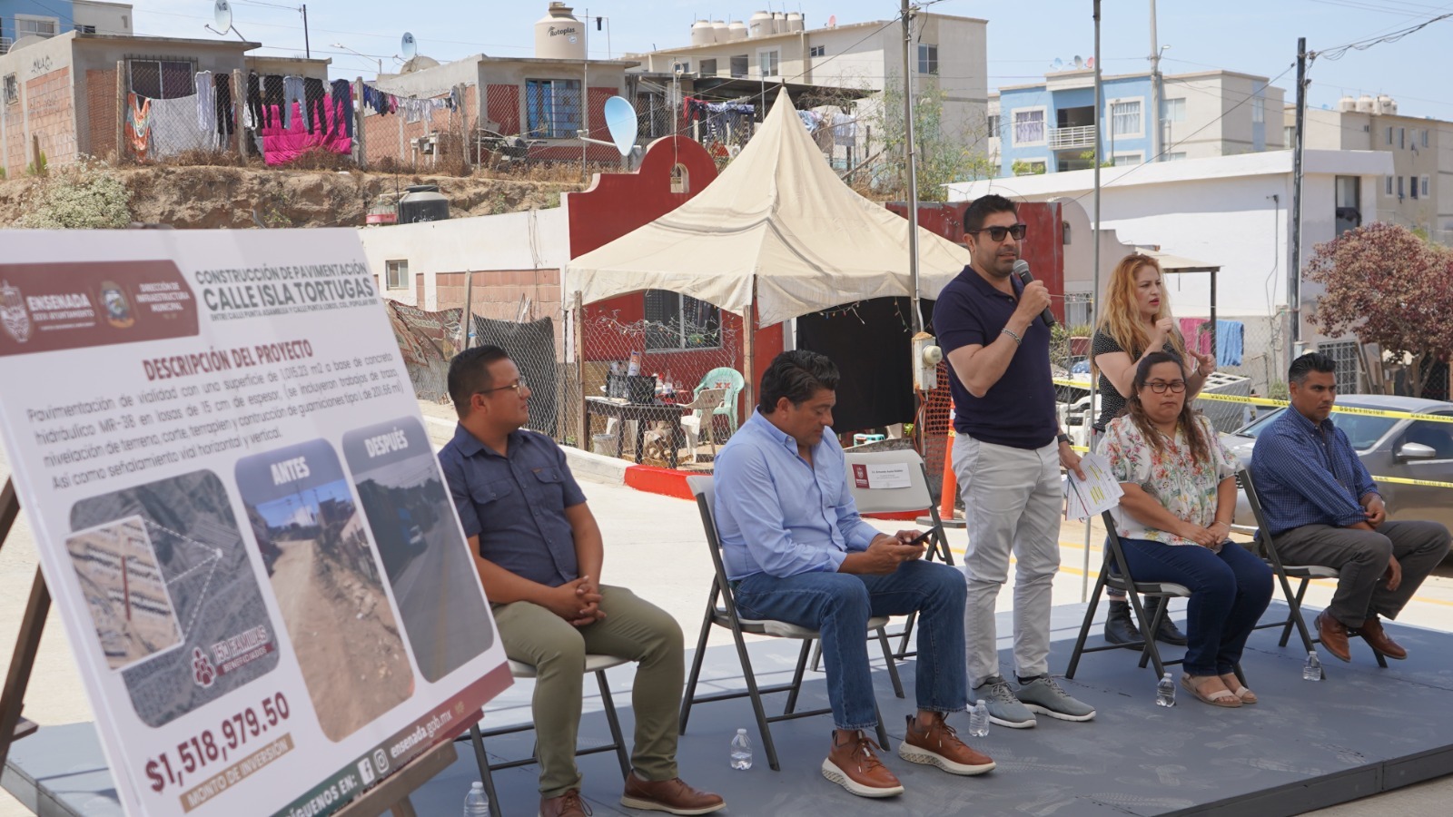 Más de 1.5 mdp invertidos en la pavimentación de la calle Isla Tortugas