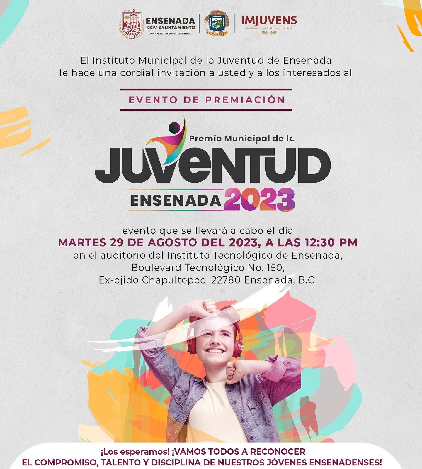 Revela Gobierno de Ensenada ganadores del Premio Municipal de la Juventud 2023