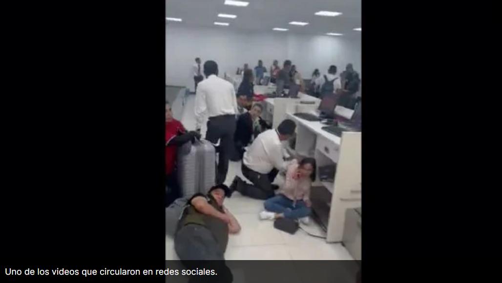 Balacera afuera de la Terminal 1 del AICM; reportan dos policías heridos (Video)