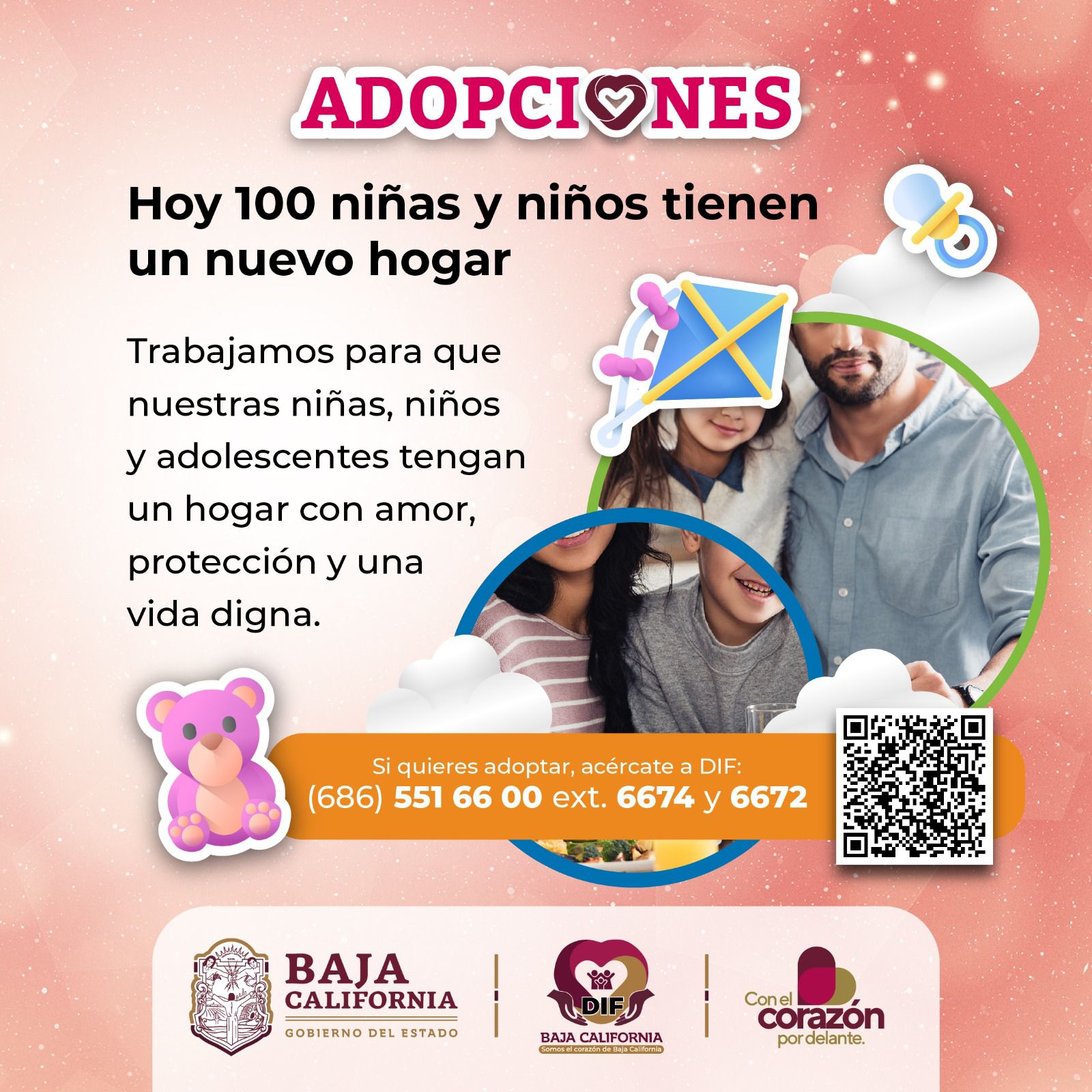 ADOPCIONES EN BC BRINDAN NUEVO HOGAR A 100 NIÑAS Y NIÑOS