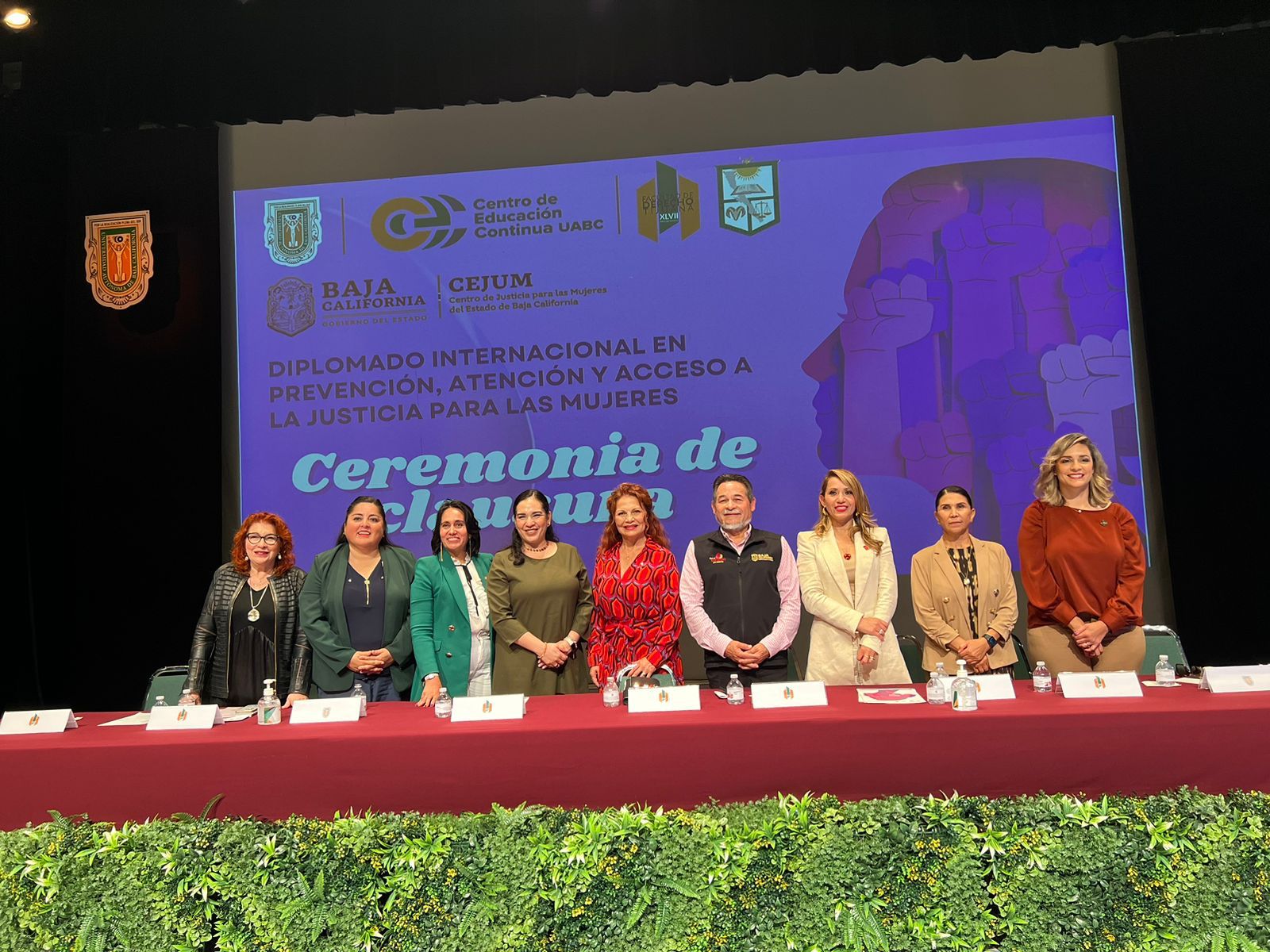 Clausura del Diplomado sobre Violencia de Género y Justicia para las Mujeres en Baja California 3-5