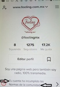 Censura TikTok a FeelingMx
