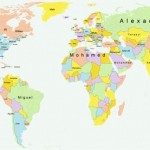 Crean mapa de los nombres más comunes alrededor del mundo