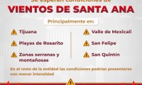 ATENCIÓN! Informa Protección Civil Baja California de Vientos de Santa Ana este fin de semana