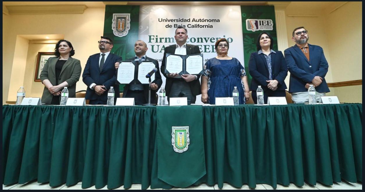 FIRMAN CONVENIO DE COLABORACIÓN IEEBC Y UABC