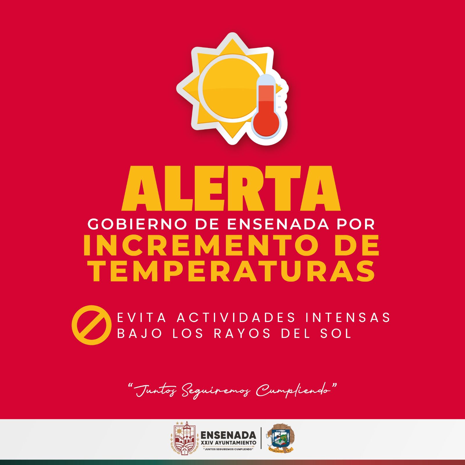 Alerta Gobierno de Ensenada por incremento en temperaturas; superarán los 34°C