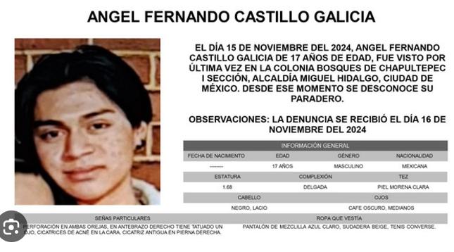 El estudiante Ángel Fernando, de 17 años, alumno de la Escuela Nacional Preparatoria