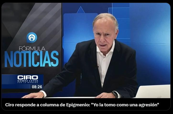 Ciro responde a columna de arroba epigmenioibarra_