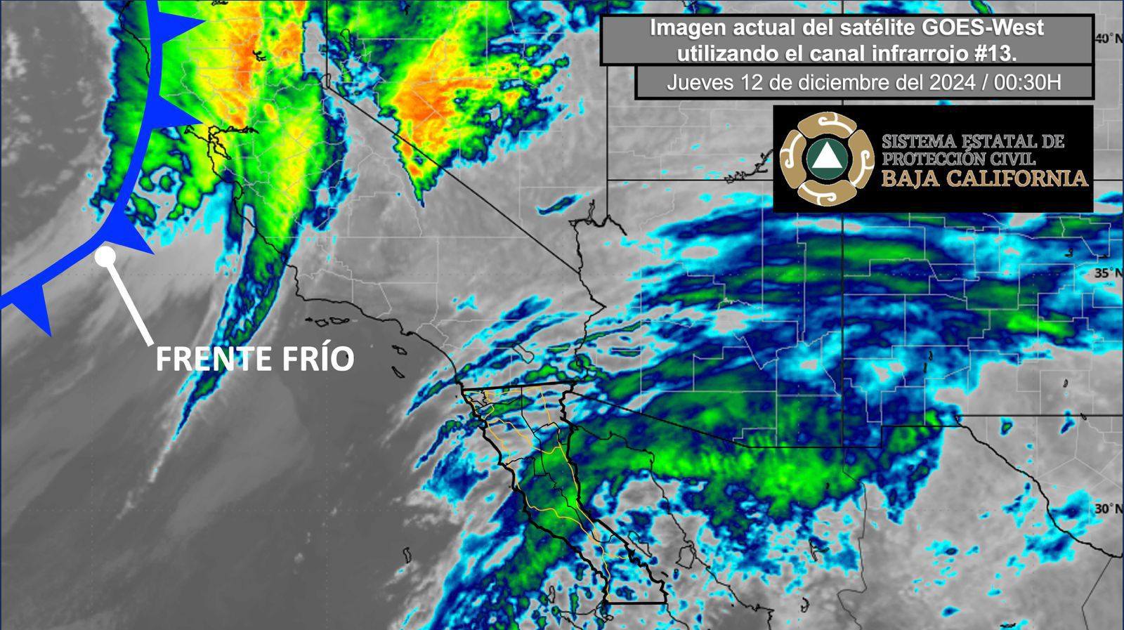 Las precipitaciones serán de baja intensidad y sin afectaciones mayores en Tijuana, Rosarito, Tecate y Ensenada