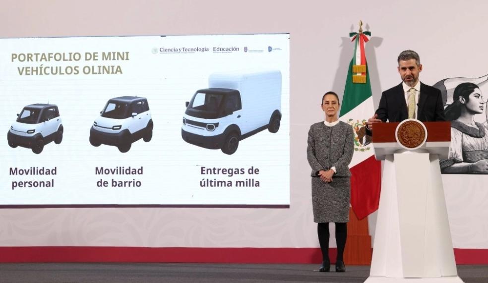 Presentan proyecto de auto eléctrico Olinia