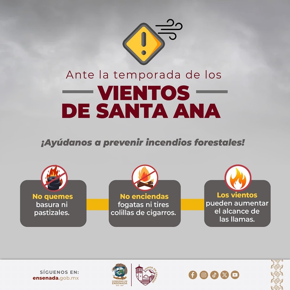 Se prevé que en las próximas horas se registren vientos de Santa Ana en el municipio - 2-2