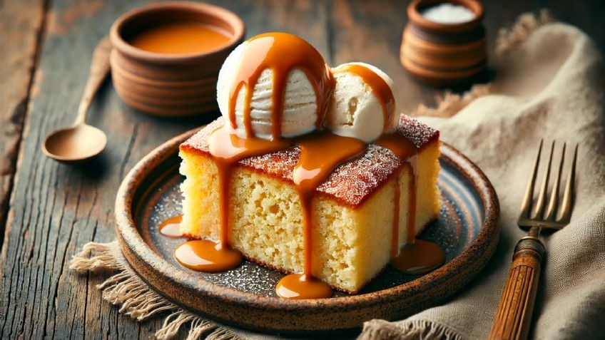 Panque de elote con helado - Gastrolabweb