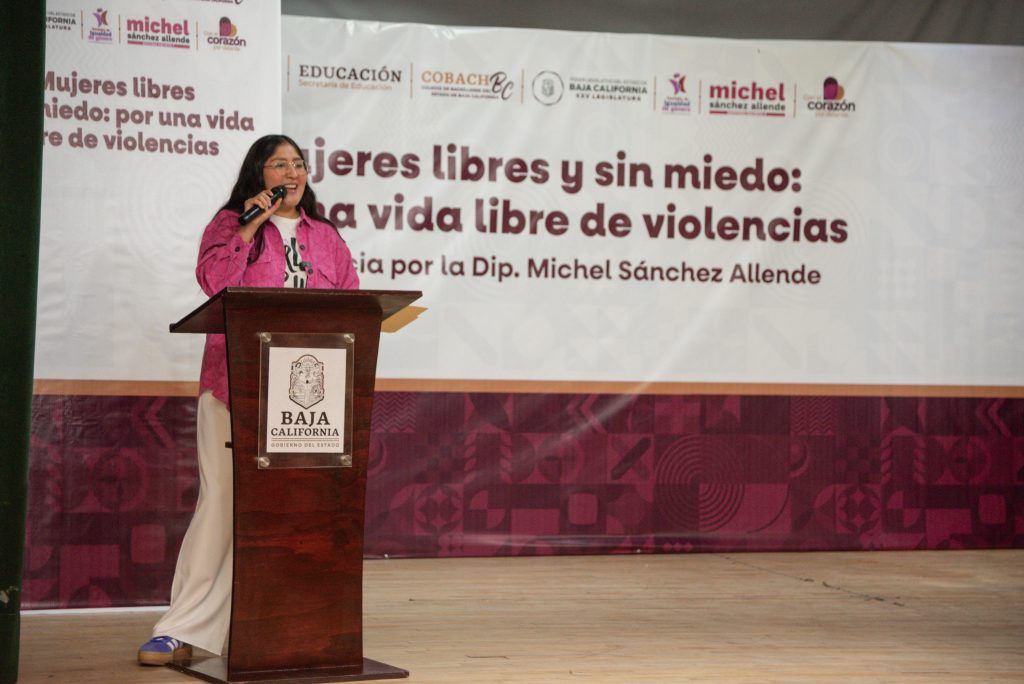 Diputada Michel Sánchez Allende impulsa “Mujeres libres y sin miedo” en COBACH Baja California