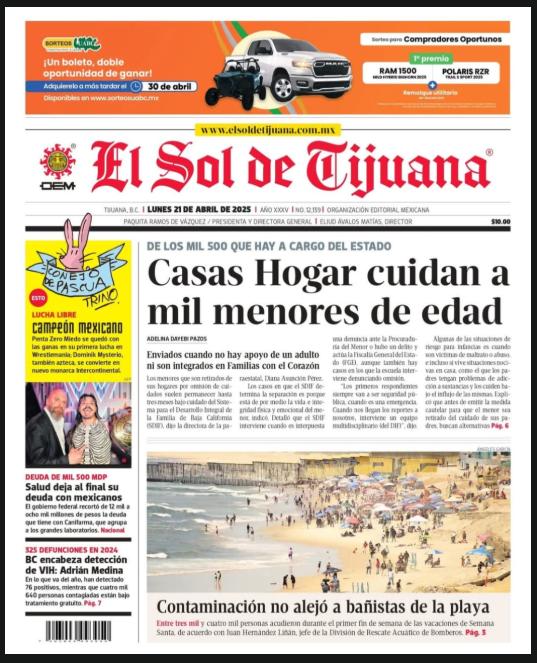 El Sol de Tijuana 21 de Abril de 2025