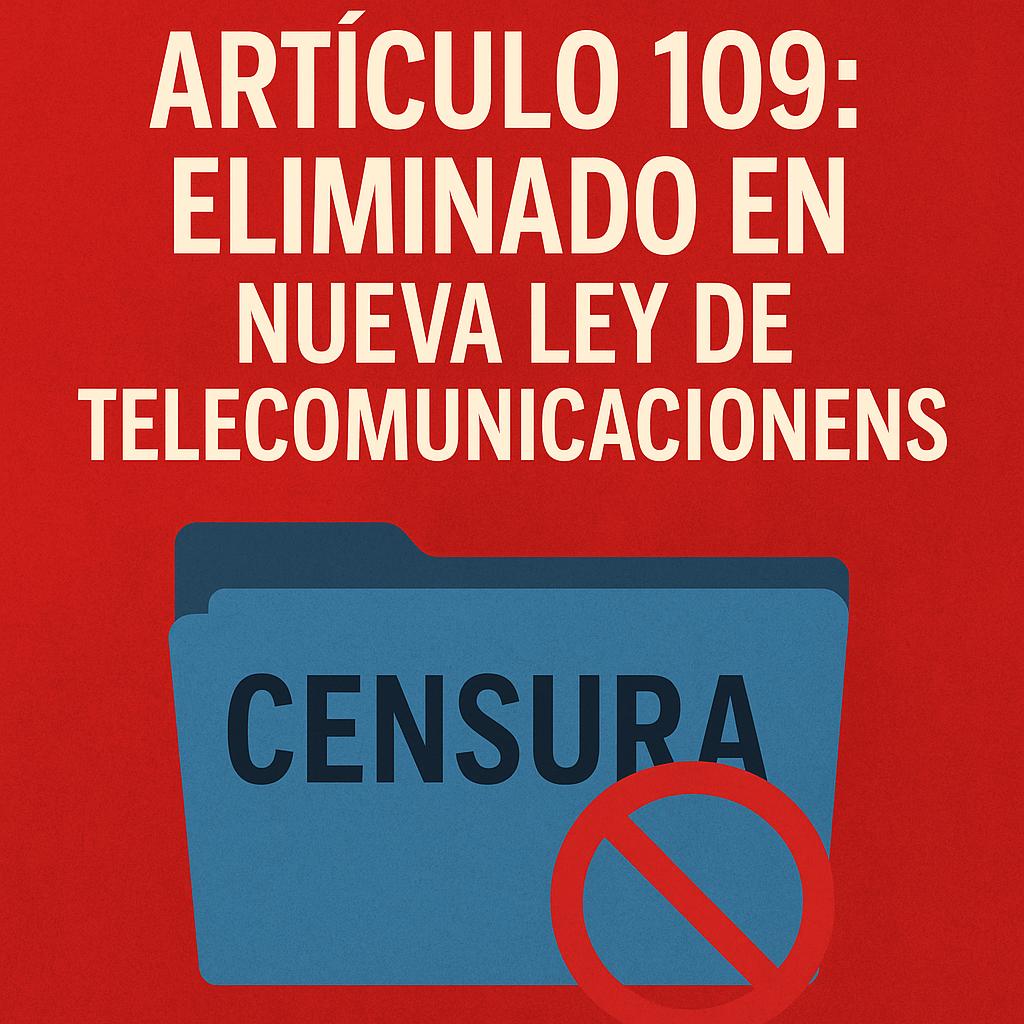 Artículo 109, eliminado pero