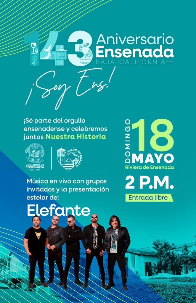 Elefante en concierto en Ensenada Invitación