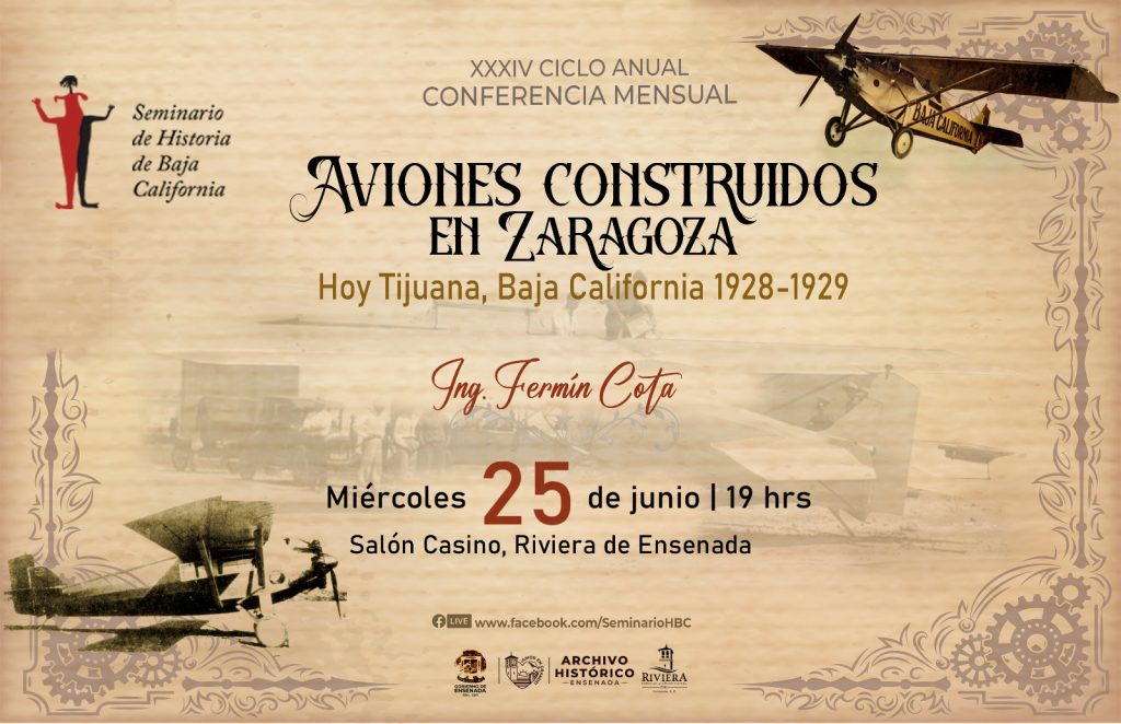 Hablarán historiadores sobre aviones construidos en BC 01