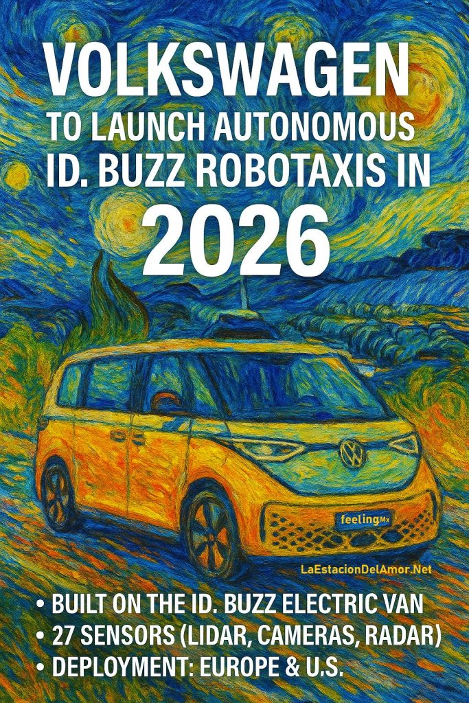 VW to sell ID. Buzz robotaxis next year, taking on Tesla and Waymo