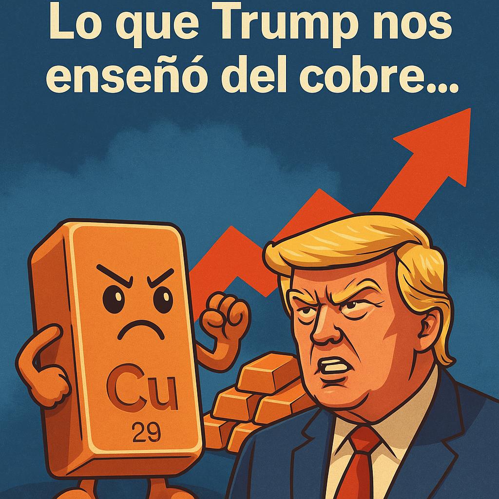 El cobre se disparó en la bolsa tras el anuncio del 50% de aranceles de Trump