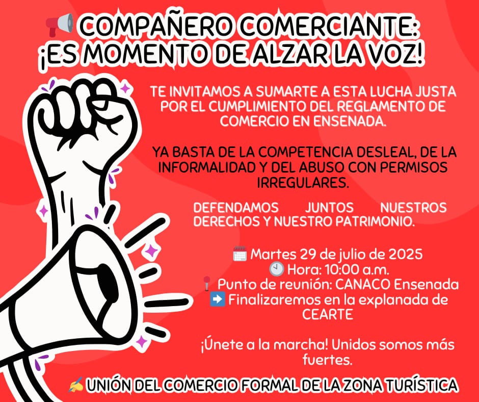 El grito del comercio formal en Ensenada