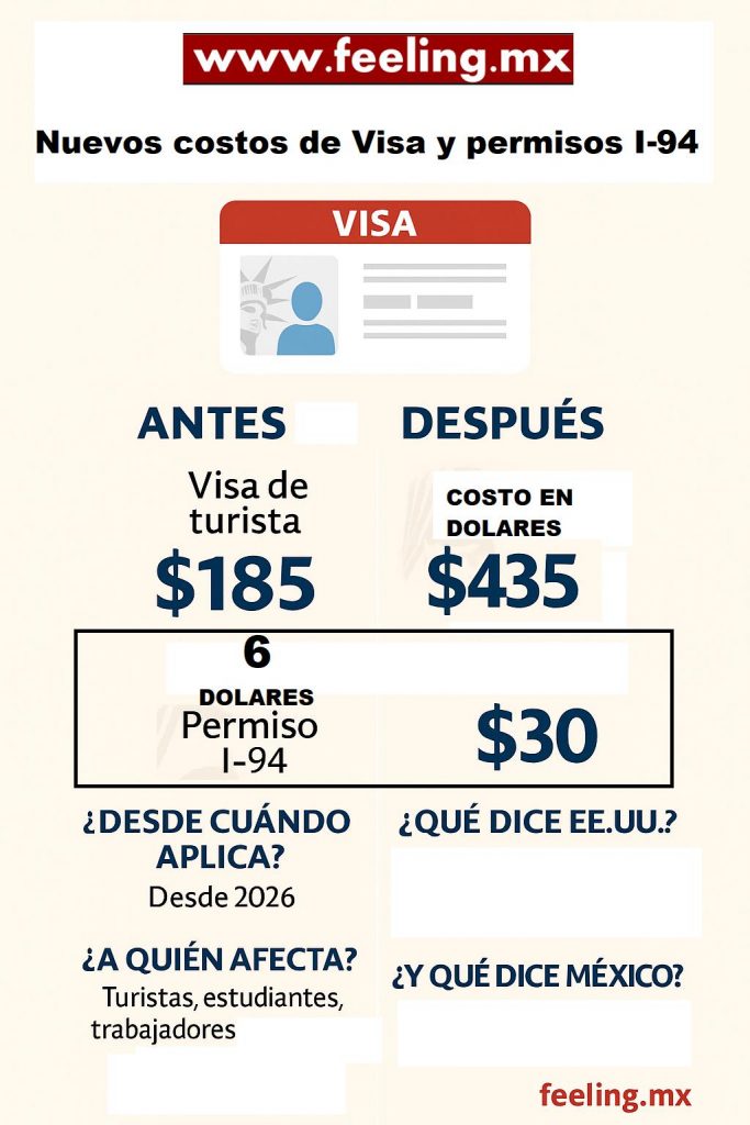 Nuevos precios de VISA y I94