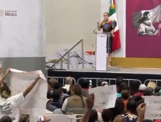 Durante el discurso de la presidenta, Claudia Sheinbaum en BC